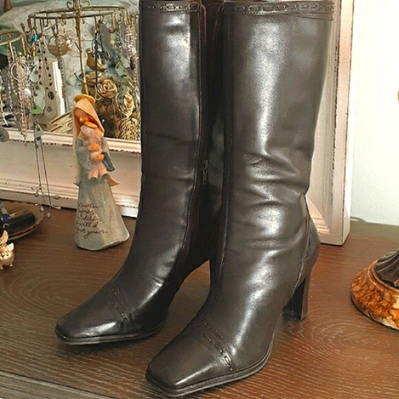 Naturalizer Shoes - Naturalizer brown leather high heeled boot size 7 1/2